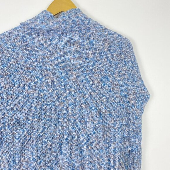 Cabi Blue Knit Long Duster Open Front Sleeveless Cardigan - Picture 11 of 13